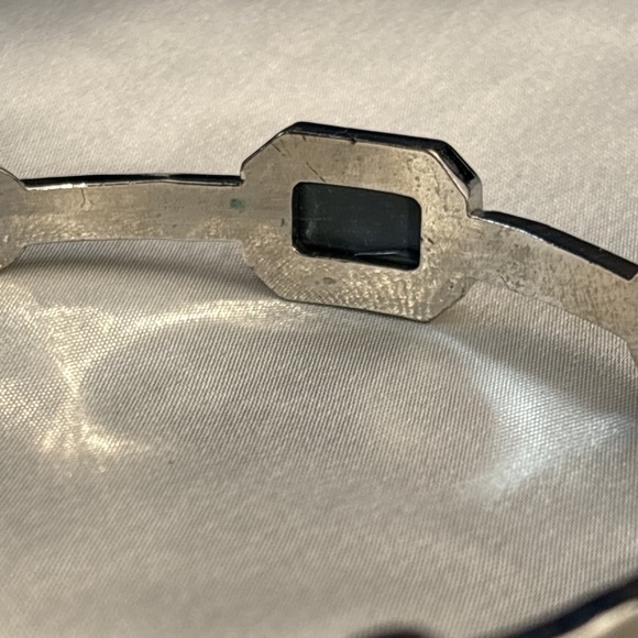 Very Sparkly Bangle Silver Tone Clear Stone Bracelet Bling Glam Stackable Estate - Picture 10 of 16